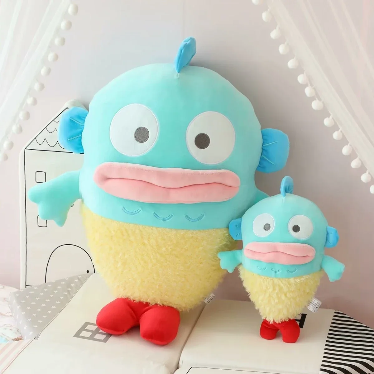 

Милая плюшевая игрушка Hangyodon, очень мягкая, приятная, удобная, плюшевая игрушка в стиле аниме, мягкая подушка для спины Hangyodon, подушка, подарки, диван-кровать