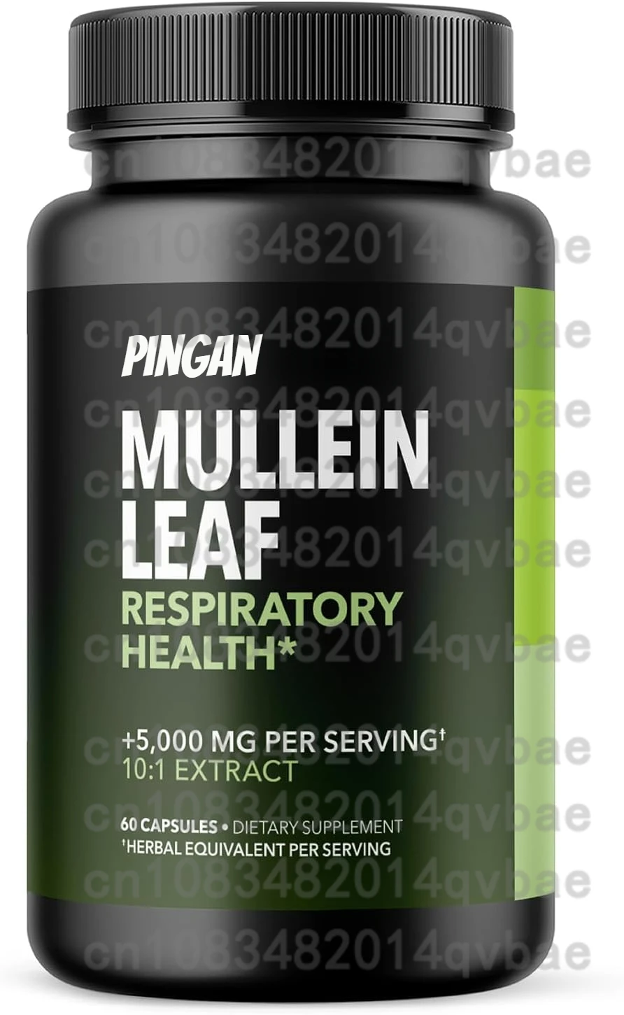 

Mullein Leaf Capsules 60 Capsules - Helps Cleanse and Detoxify The Lungs, Supporting Respiratory Health Non GMO Capsules