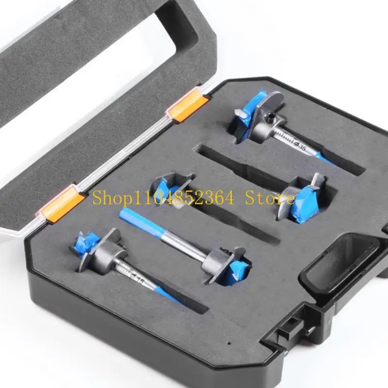 652F Precise Woodworking Drill Bit Hinge Hole Opener Adjustable Depth Setting Stable Shank Design For Hinge Installation