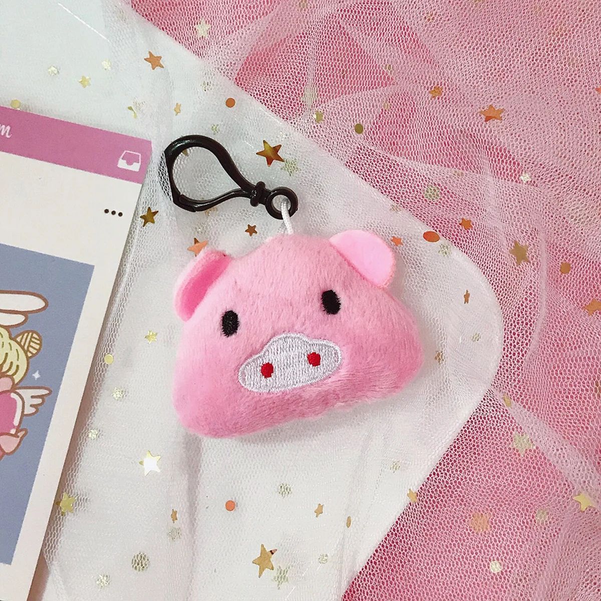 

3 шт., розовый брелок в виде свиньи, креативная прочная сумка, подвесной орнамент, идеально подходящий для праздничного подарка, брелок для ключей в виде свиньи, сумка, подвесные брелки