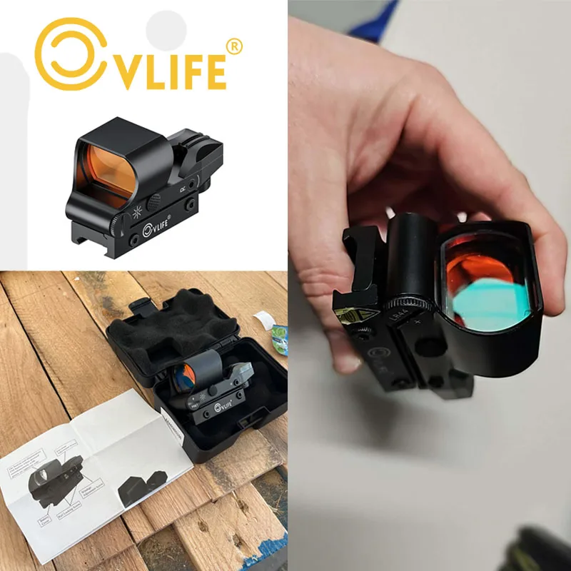 

CVLIFE 1x28x40mm Reflex Red Dot Sight 4 Adjustable Reticles for 20mm Picatinny Rail Absolute Co-Witness
