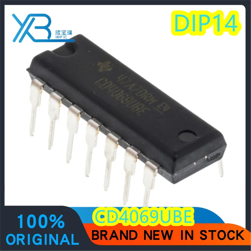 

(5/50 pieces) CD4069 CD4069UBE logic chip direct plug DIP-14 six inverter IC new delivery fast stock