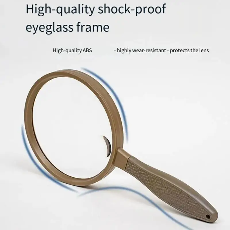 Reading Hand Lens with Silicone-Covered Grip, Viewing Lens, and Hanging Hole for Text and Small Repair Features During Work D2RD