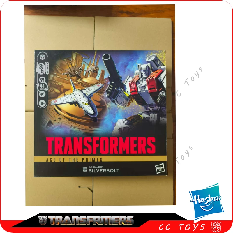 

In Stock Hasbro Transformers Toy Age Of The Primes Aerialbot Silverbolt Models Anime Movie Toys Robots Action Figures Hobbies