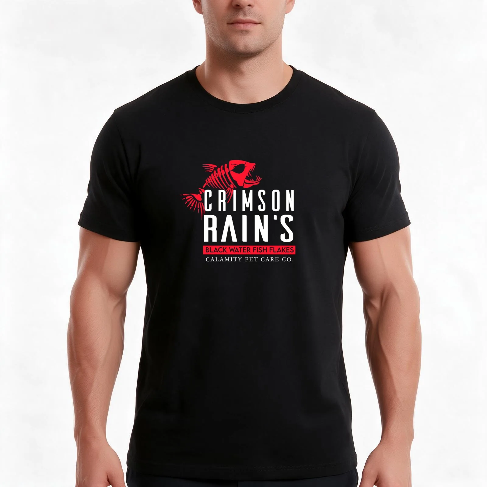 Hua Cheng Crimson Rain Fish Flakes for Black Water He Xuan T-Shirt, Summer Casual Cotton Tee, Oversized Streetwear Tops