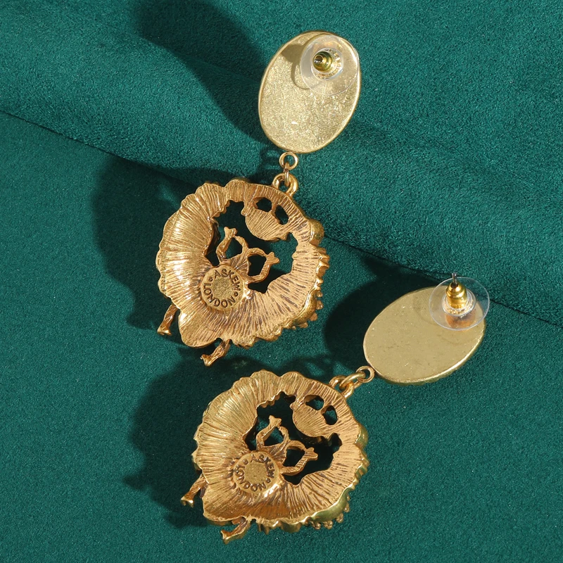 

Vintage Lapis Lazuli Bee Drop Earring Antique Gold Color Designer Large Pearl Jewelry Luxury Charm Quality Wedding 2026 Party