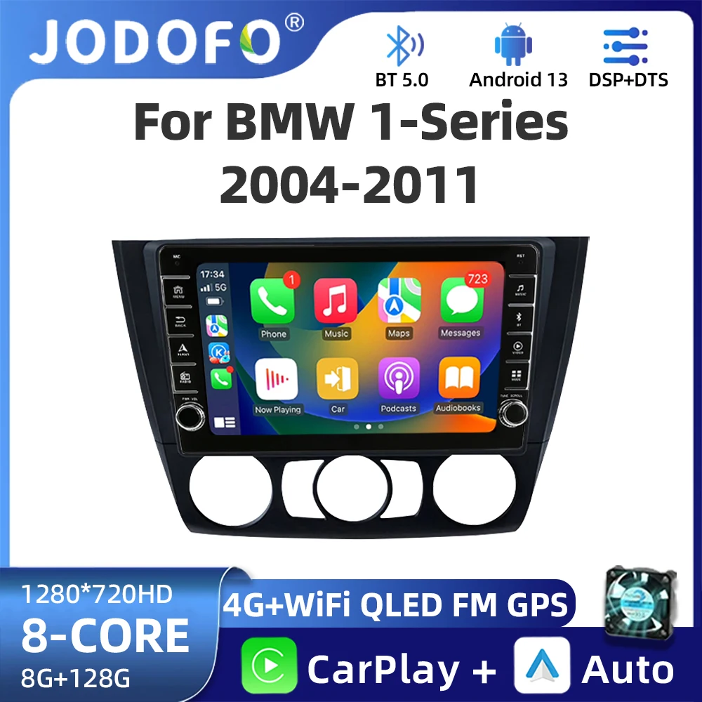 

Jodofo Android 12.0 Car Radio For BMW 1 Series E81 E82 E87 E88 MT 2004 - 2012 GPS DSP Wireless Carplay Multimedia Serero Auto