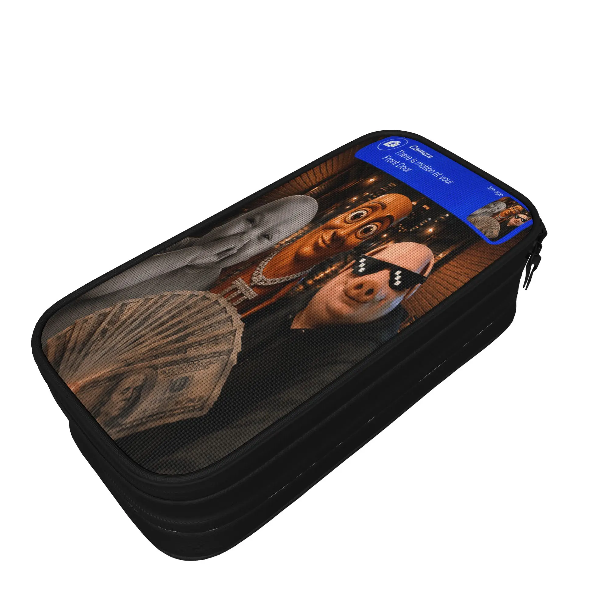 Motion at Your Front Door Tung Sahur John Pork Ai Baby Meme Pencil Case Pen Box Students School Pencil Cases Design Supplies