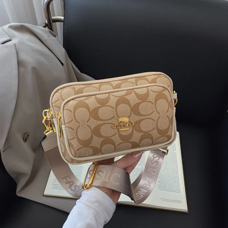 

2025 Camera Bag Adjustable Strap, Vegan Leather Crossbody Purse Women Street Style Minimalist Day to Night
