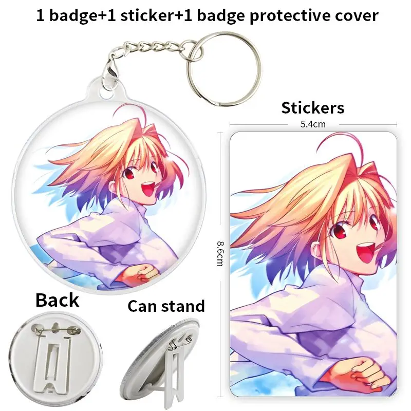 Arcueid Brunestud Anime Character Game Soft Button Badge Brooch anchor Peripherals Pin DIY Tinplate Pupil Fandom Accessories