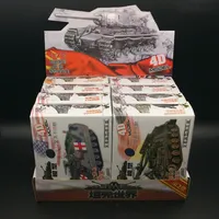 8Pcs/set 1:72 Second Generation 4D Plastic Assemble Tank Kits WWII Ger US UK Military Table Tank Toys For Children
