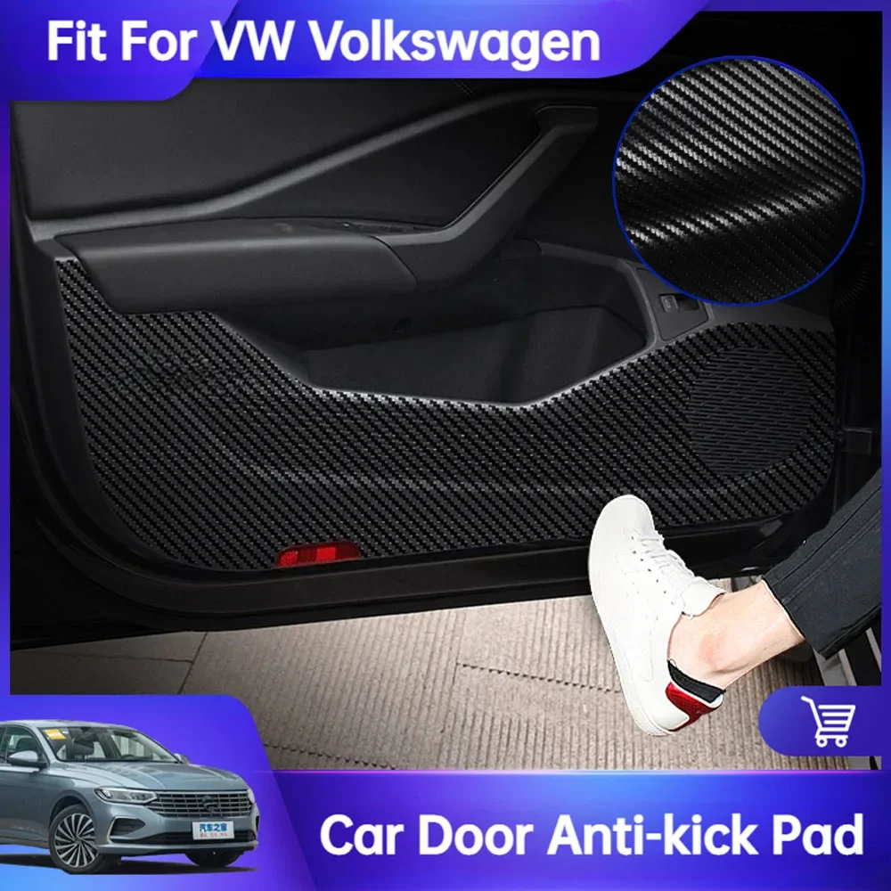 

Fit For VW Volkswagen SANTANA Bora Lamando TiguanL Teramont T-ROC Car Door Anti-kick Pad Protector Mats Cover Sticker