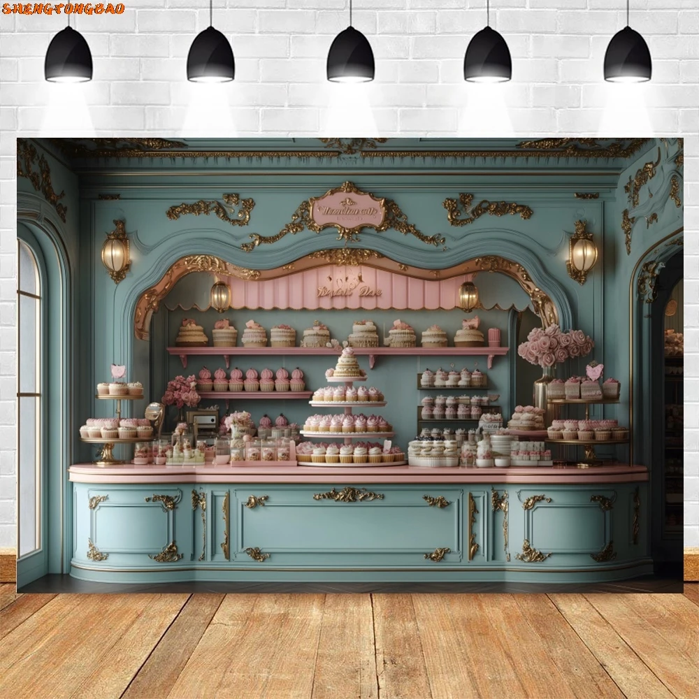 Фон для фотосъемки ко Дню святого Валентина, розовый торт, конфеты, витрина, любовник, декор для дня рождения, детский портретный фон, фотостудия