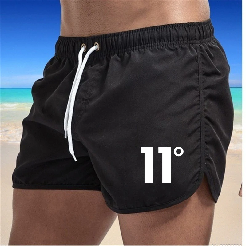 Shorts de pranchinha respirável masculino, maiô surf masculino, shorts de treino fitness, calça curta estampada casual, moda praia, novo