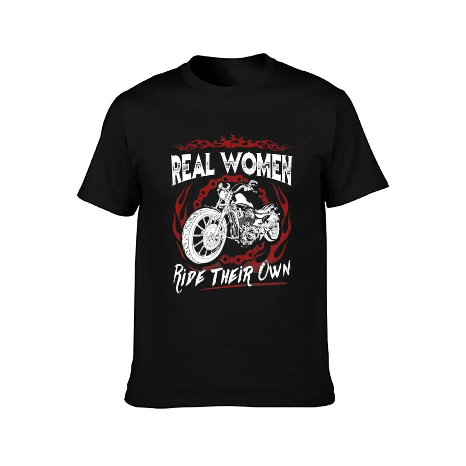 Lady Biker Motorcycle Real Women Ride Their Own. T-Shirt Sport Basic Moisture Wicking Tee T-Shirt
