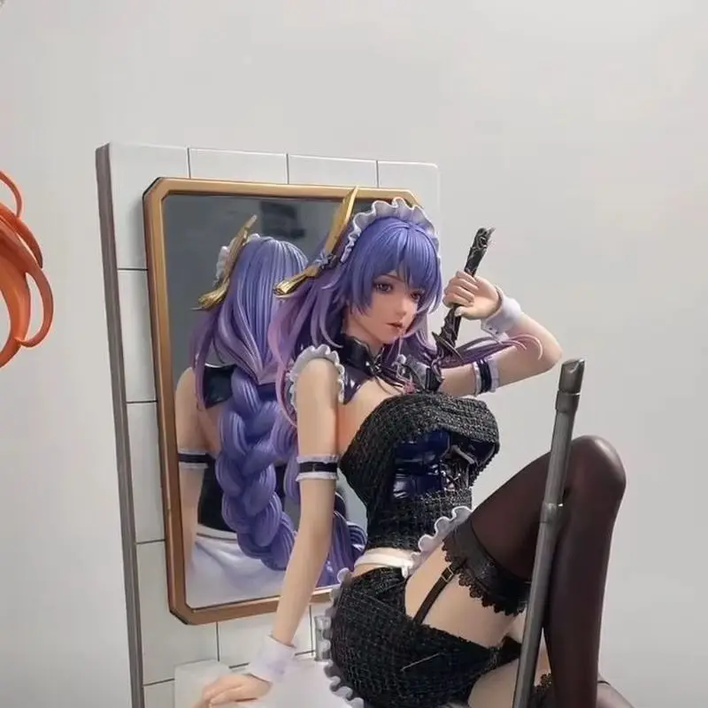 Genshin Impact Raiden Shogun 액션 피규어 - Raiden Ei Collectible Figurine Beelzebul 동상 모델 인형 홈 장식 크리스마스 선물