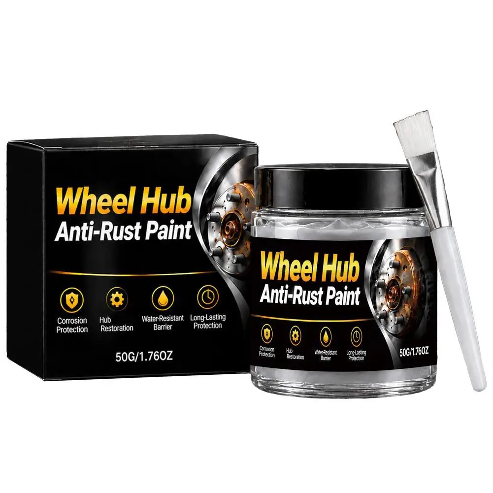 Wheel Hub Anti Rust Paint 50g Brush Included for Steel Rim Corrosion Protection in Rainy Season