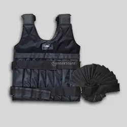 20kg Loading Weighted Vest Boxing Training Adjustable Exercise Jacket Swat Sanda Sparring Weight Vest