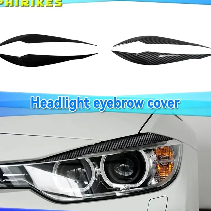 2 stücke ABS Gloss Böse Scheinwerfer Augenbrauen Augenlid Winkel Auge Für BMW 3 Serie F30 F35 2013-2018 Tuning körper Kit Zubehör