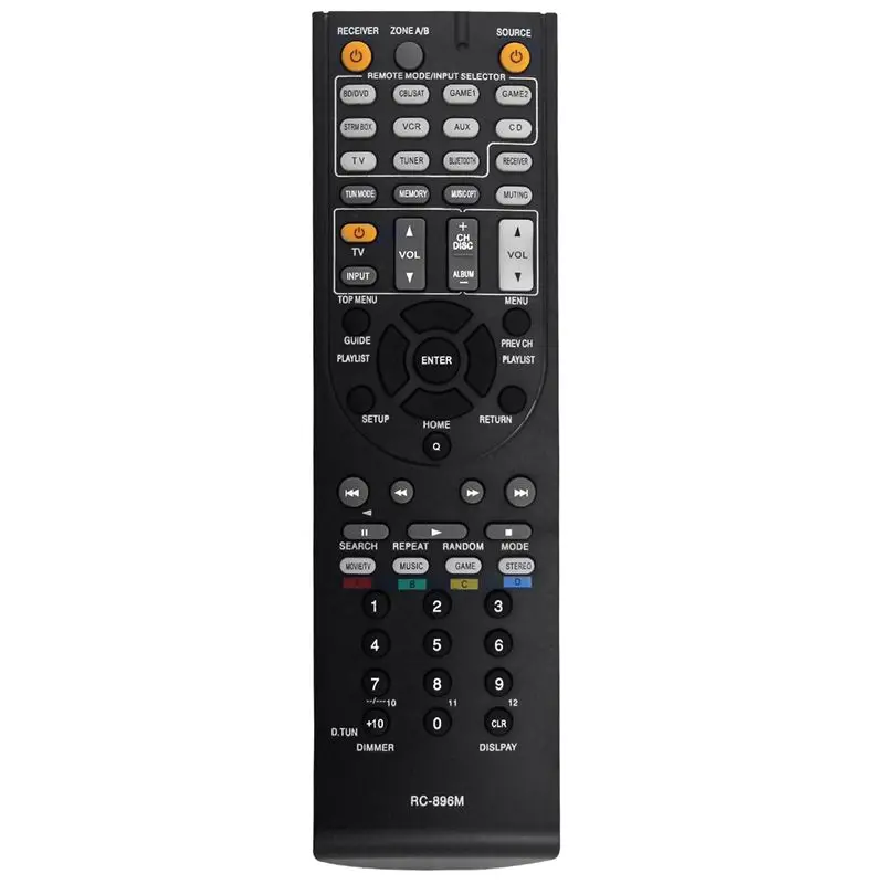 [B24B!】 RC‑896M AV Receiver Remote Control Replace For Onkyo RC-737M RC-801M RC-836M RC-865M RC-896M RC-762M RC-764M RC-810M Dur