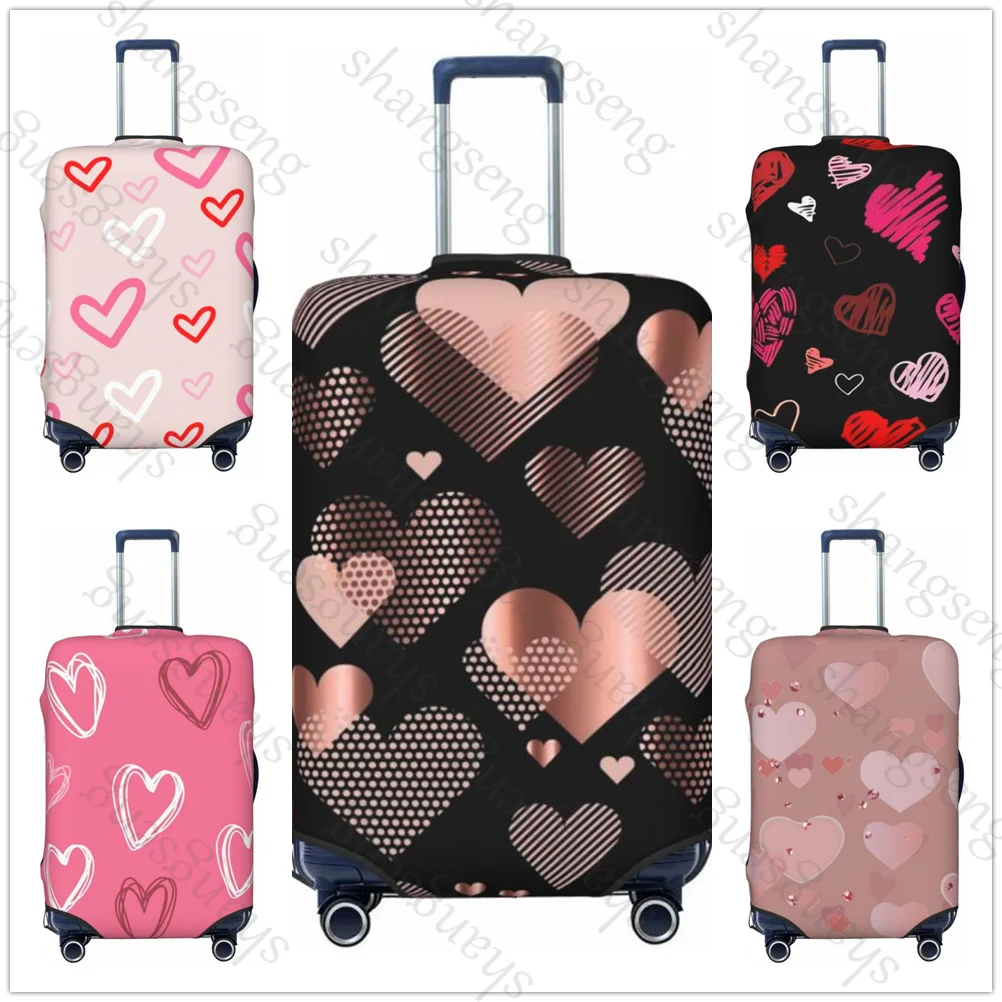 love Heart Travel Luggage Cover Elastic Suitcase Trolley Protector Cover dust cover Suitcase Case For 18-32