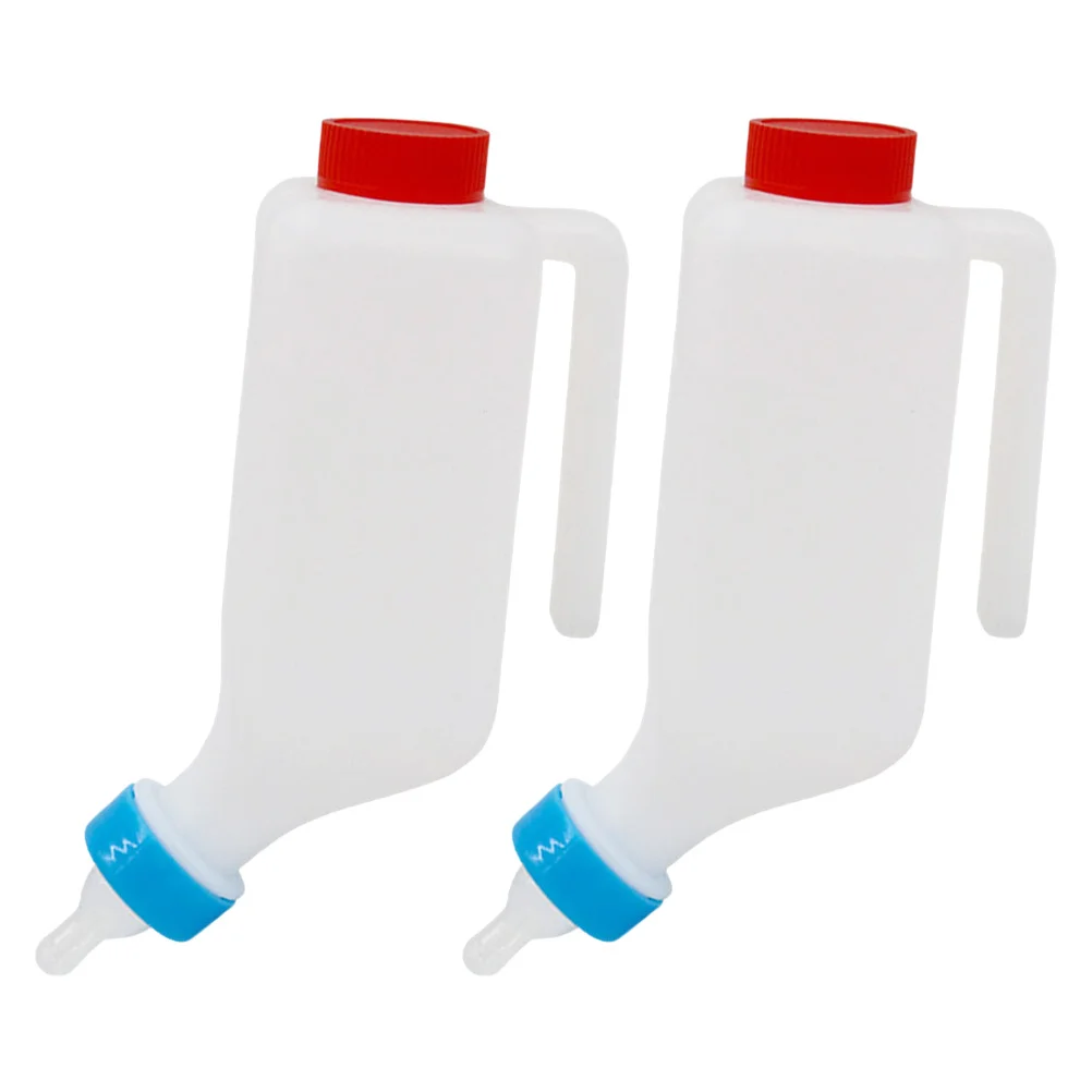 

2Pcs Bucket Hanging Livestock Nursing Bottle 500ml Durable Clean Lamb Goat Feeder Farm Animal Milk Dispenser