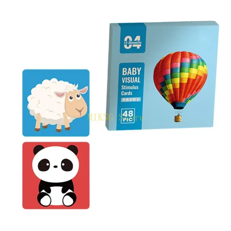 Wysoki kontrast Baby Flashcards czarno -białe karty sensoryczne karty sensoryczne najlepsza sprzedaż