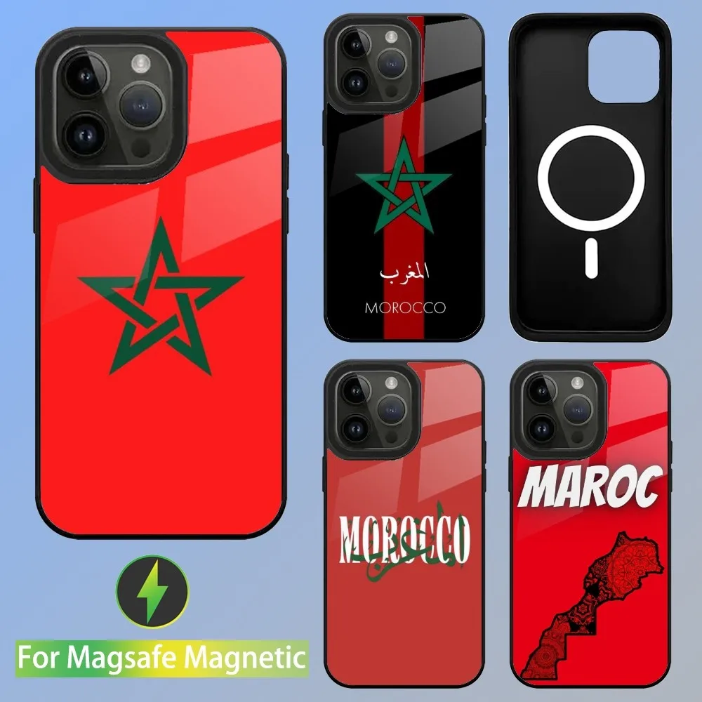 

Morocco Map Flag Phone Case For iPhone 15,14,13,12,11,Plus,Pro,Max Mini Magsafe Magnetic Wireless Charging