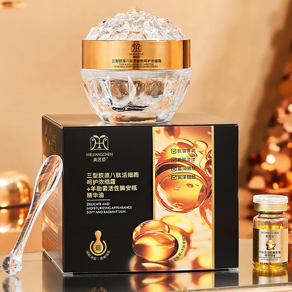 

Type III Collagen Octapeptide Live Cell Concentrated Face Cream Hydration Moisturizing Firming Wrinkle Resistant Facial Cream