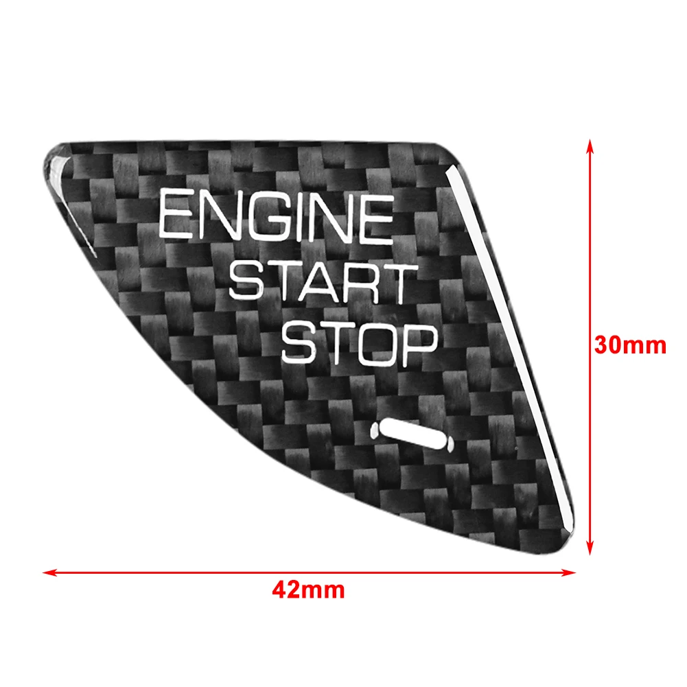 Carbon Fiber Car Engine Start Stop Button Trim For Cadillac ATS 2013-2019 For Cadillac ATS-L 2014 2015 2016 2017 2018 2019