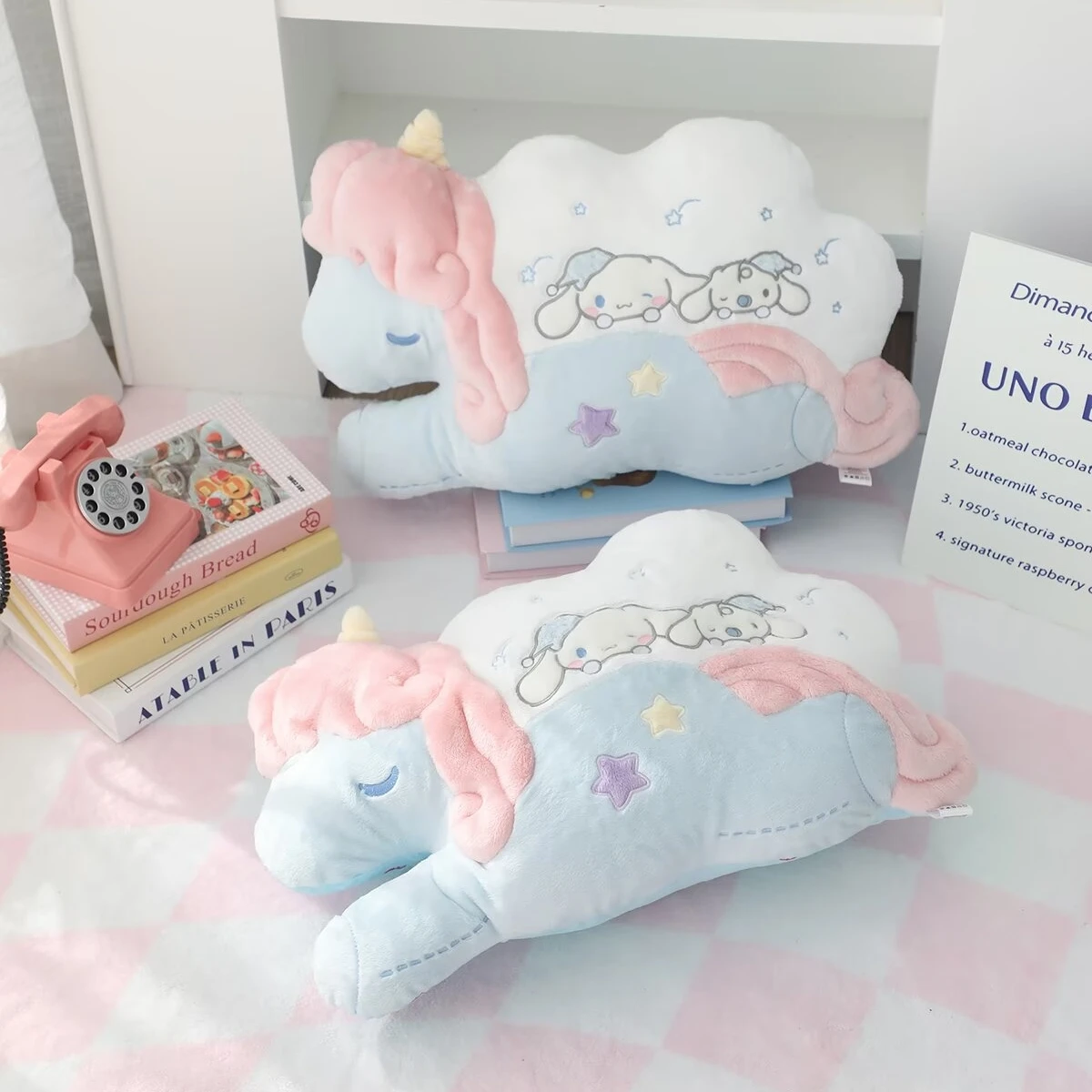 Comfortable Sanrio Unicorn Cinnamoroll Plush Cushion Cinnamoroll Stuffed Unicorn Cushion Throw Pillow Cartoon Home Decor Gift