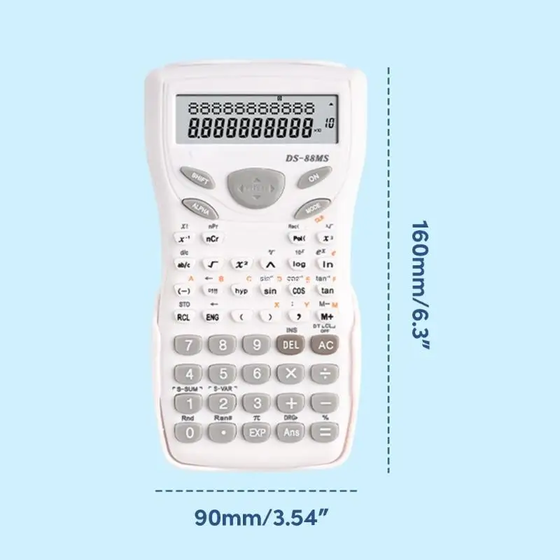 Портативный научный калькулятор, 12-значный широкоэкранный многофункциональный инструмент для экзамена, функциональный для