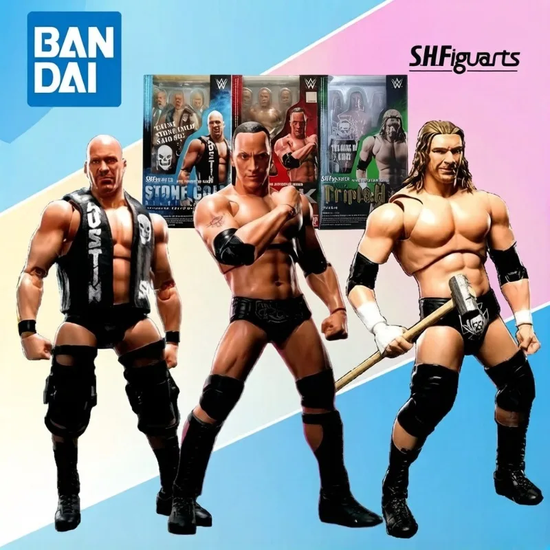 

Оригинальная подвижная фигурка BANDAI S.H.Figuarts WWE The Rock (Дуэйн Джонсон), коллекционная модель, игрушка, подарок для мальчиков