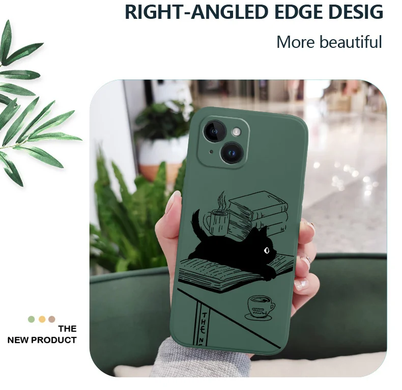 Tischkatze Handyhülle für iPhone 17 17 Air 16 16e 15 14 13 12 11 X XR XS Plus Pro Max Mini Silikonhülle – Detail 6