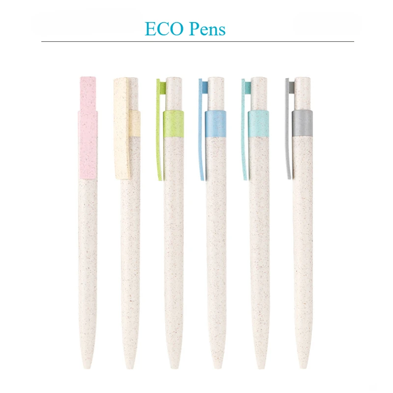 100pcs ECO Friendly Pen Print Logo Advertisement Ballpoint Pen