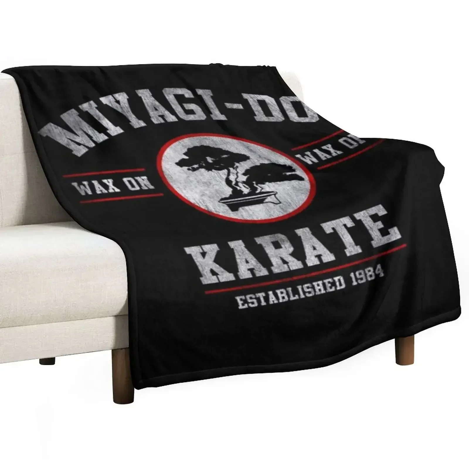 Karate Kid T-ShirtMiyagi Do Karate Kid Wax On Wax Off Throw Blanket valentine gift ideas Bed covers Polar Bed Blankets