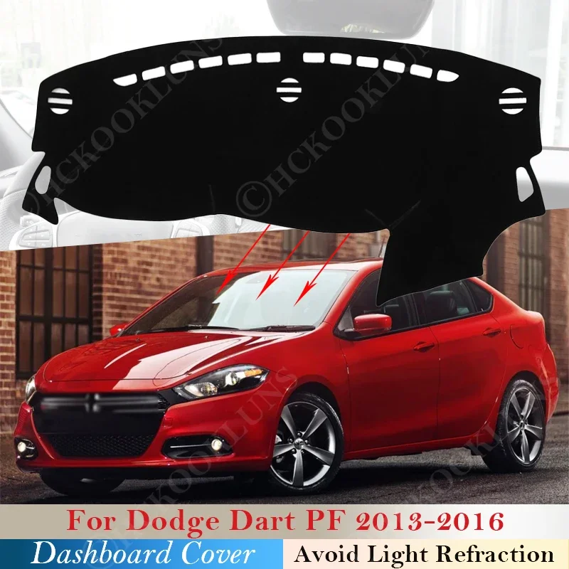 

Dashboard Cover Mat Dashmat Pad Dash Sun Shade Protect Carpet Cushion Rug for Dodge Dart PF 2013 2014 2015 2016 Car Accessories