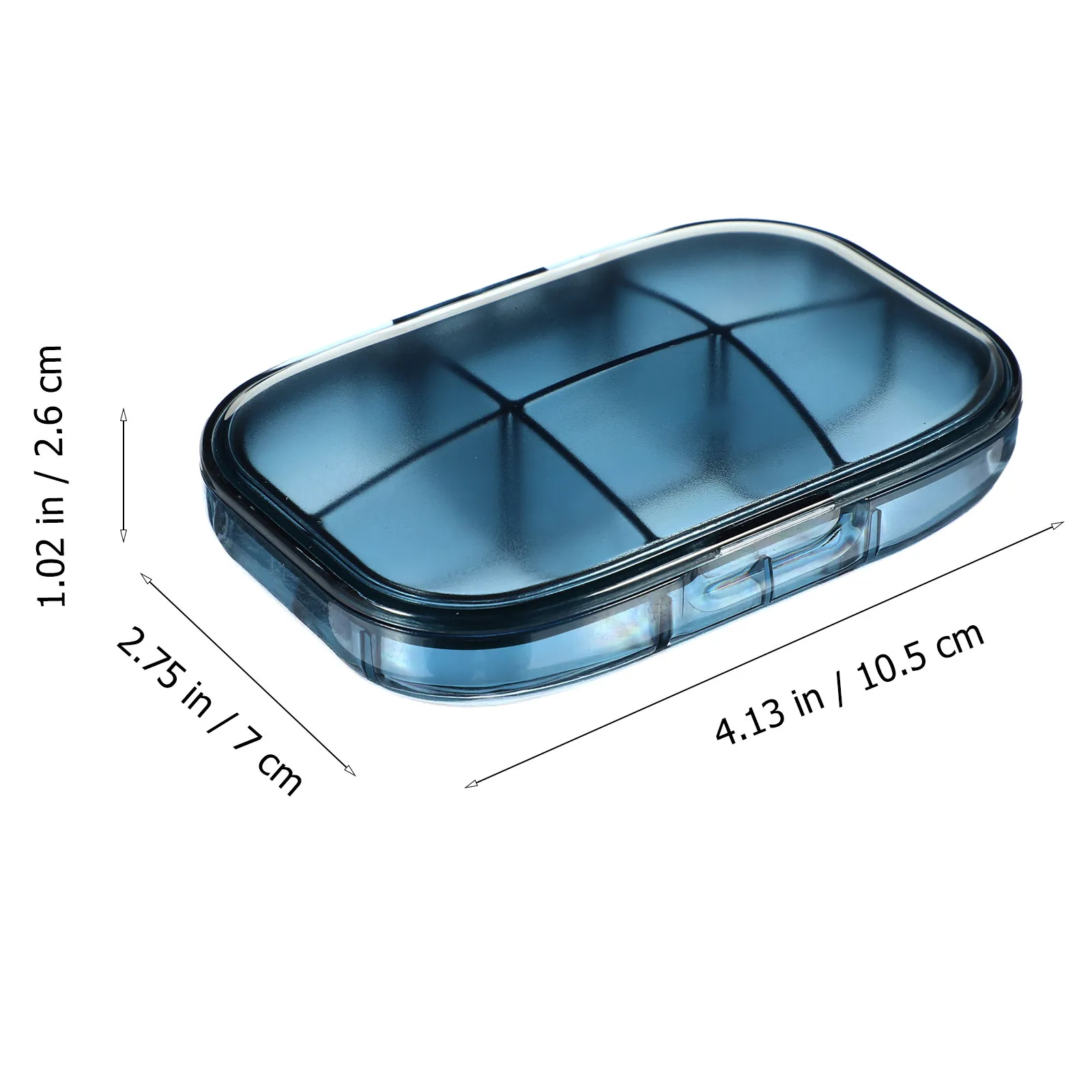 6-Grid Travel Pills Case Food Grade Ps Silicone Portable Sealed Moisture Proof Dustproof Small Lightweight Medicine Storage