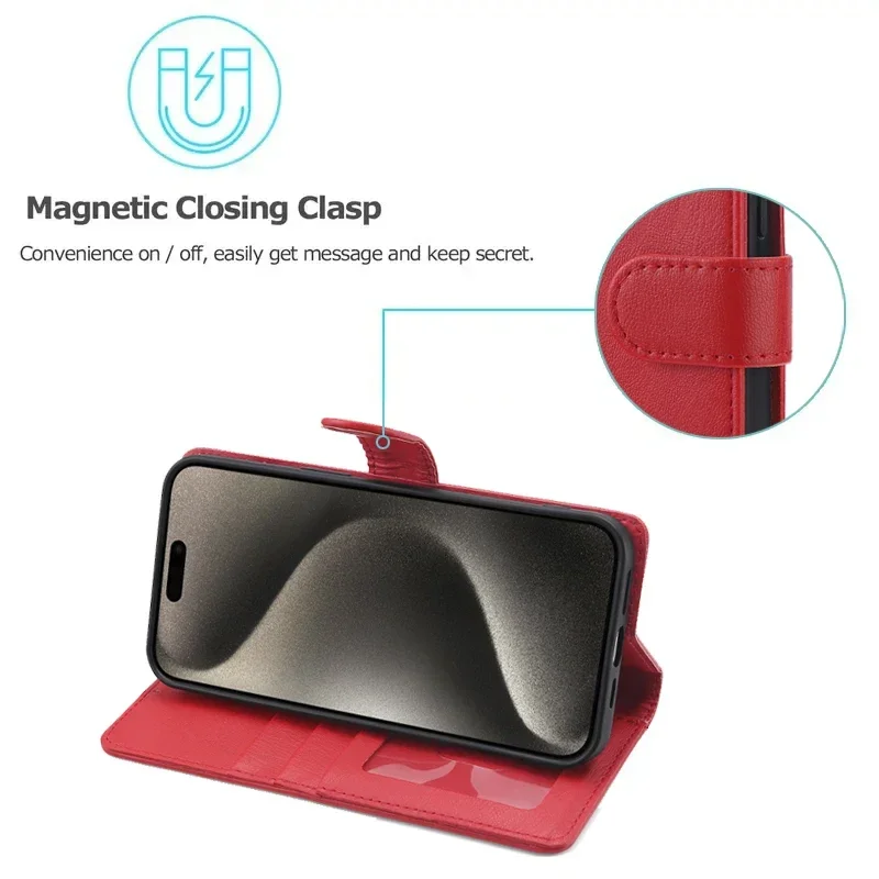 Leather Wallet Case For Motorola MOTO G04 G5 G6 G7 G8 G9 G10 G13 G14 G20 G22 G23 G24 4G Power Lite Play Plus 4G Flip Cover Bags