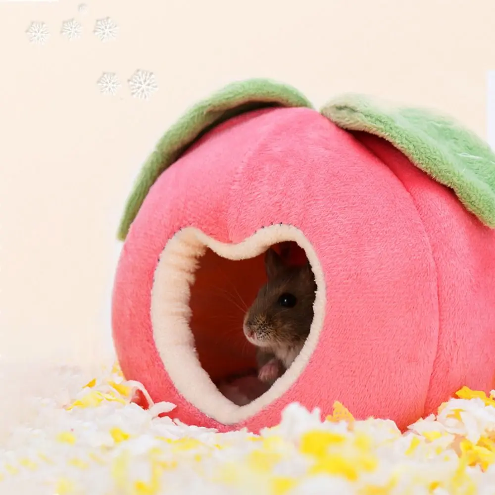 

Cute Hanging Hamster Hammock Cartoon Warm Plush Hamster Sleeping Bag Fruit Shape Soft Guinea Pig Nest Spring