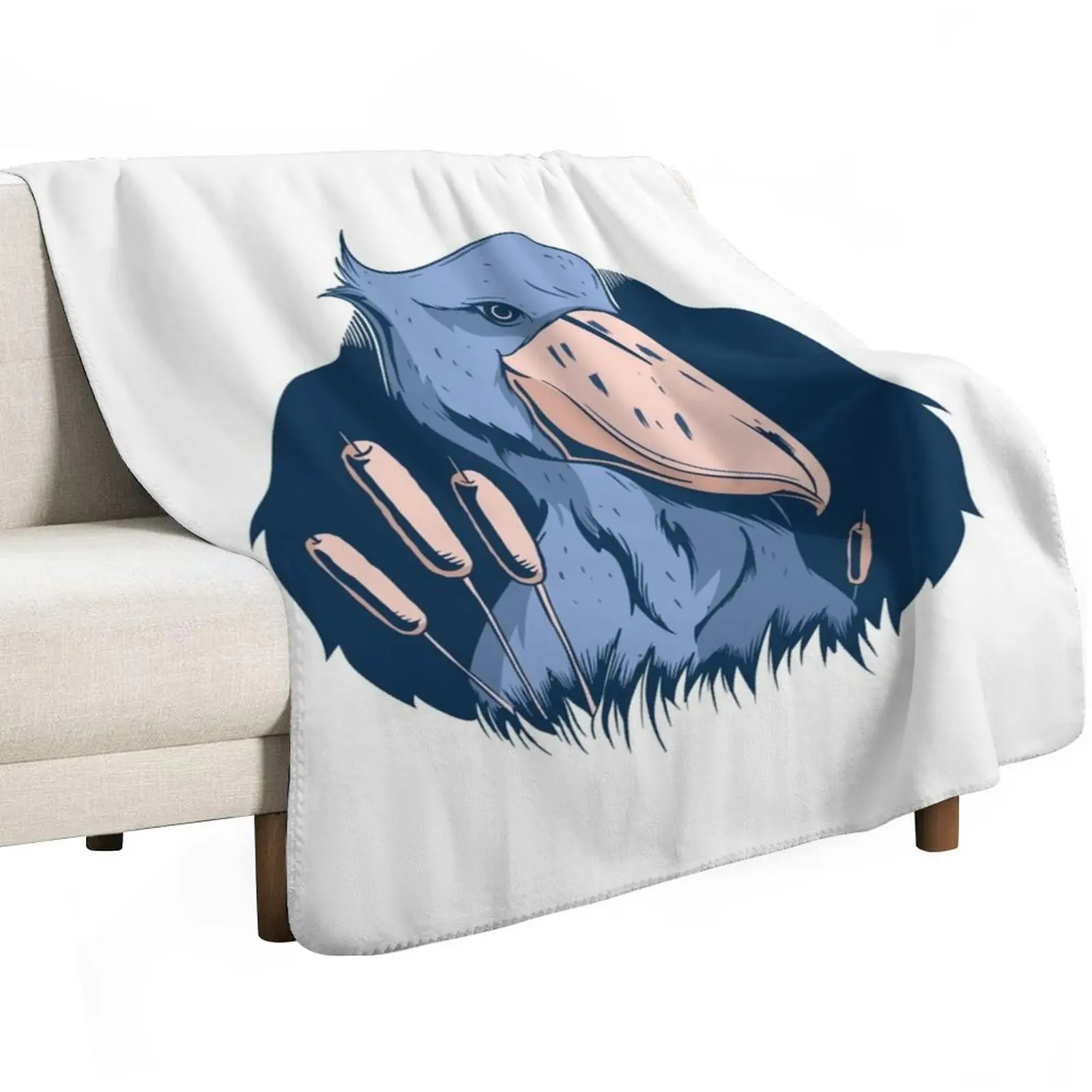 

Shoebill Throw Blanket Loose Hairy Thins Bed Fashionable Blankets