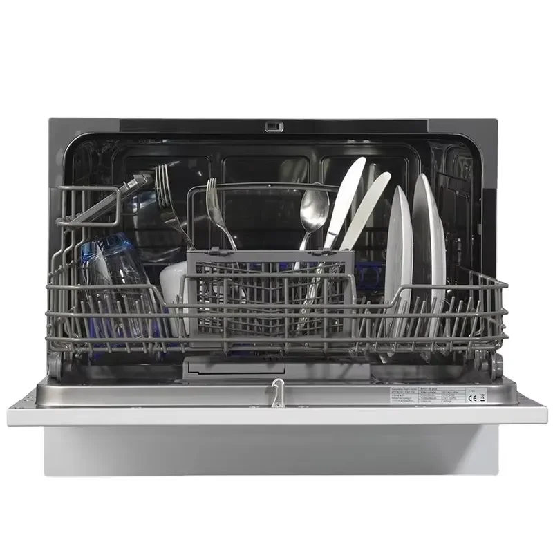 Portable Mini Countertop Dishwasher 6 Place Settings Compact Electric Dish Washing Machine for Home Apartment Dorm Kitchen