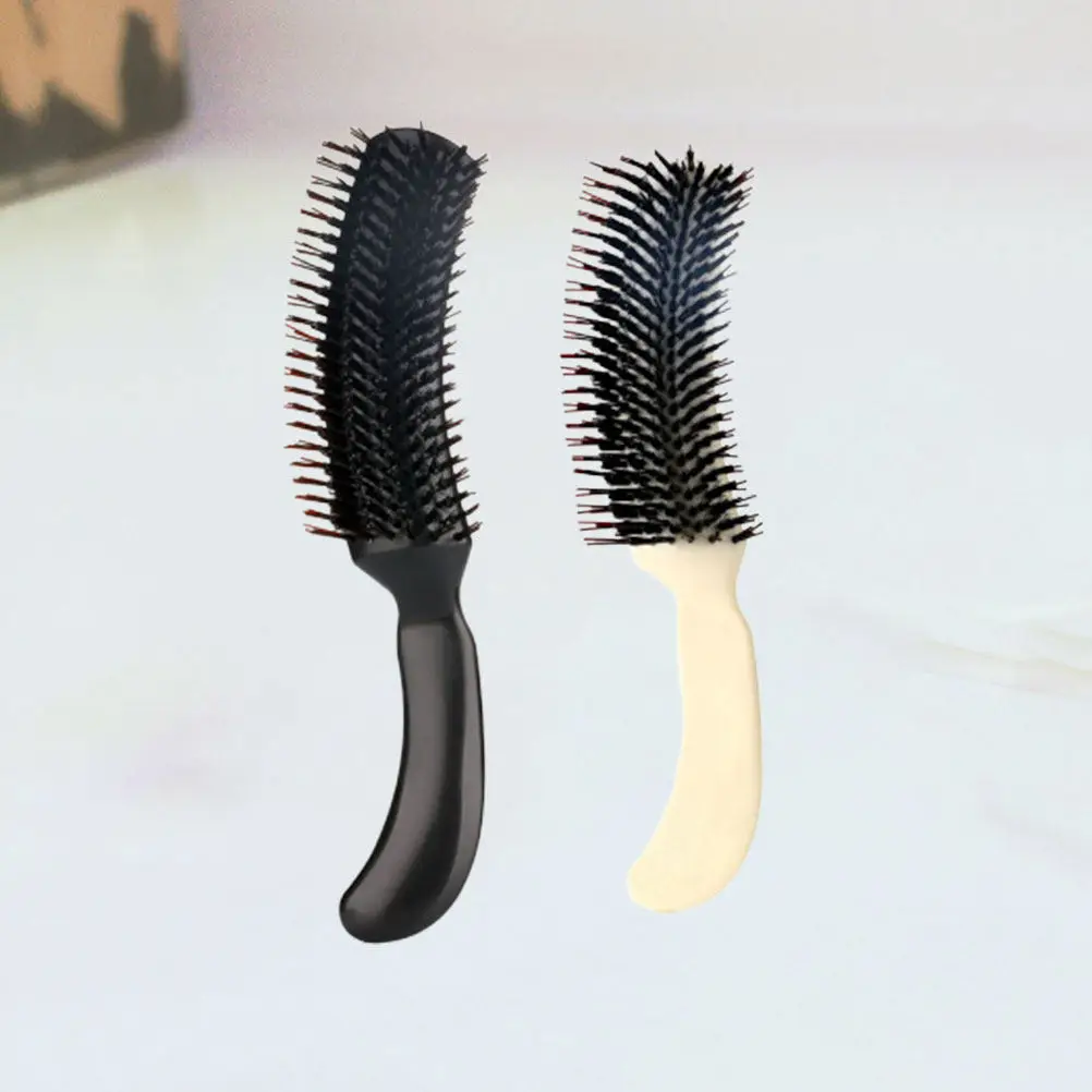 S Shaped Hair Styling Comb 2Pcs Lightweight Portable Non Slip Handle for Curly Straight Hair Care