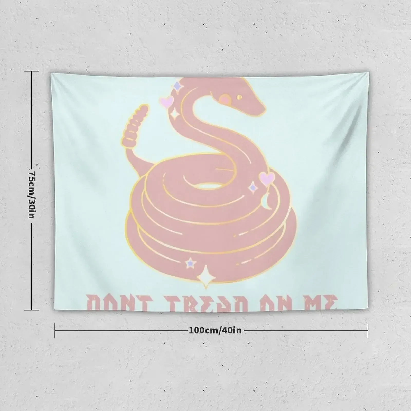 Girls Gadsden, pink Gadsden flag, Don’t Tread Pretty Snake Pink, Dont Tread On Me, Rattlesnake, Pink Rattlesnake Tapestry