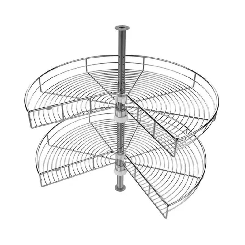 Rotate, rotate, pull out drawer, wire storage basket, kitchen cabinet corner wire basket 270 degrees