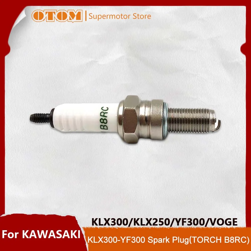 Motorcycle Accessories Spark Plug B8RC Ignition For KAWASAKI KLX250 KLX300 LONCIN YF300 VOGE 300R 300GY 300DS Pit Dirt Bikes