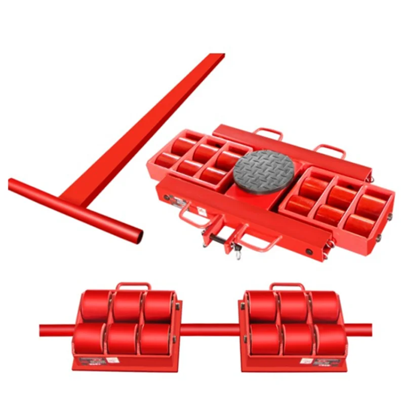 36 Ton Large Cargo Pallet Moving Skate Transport Roller Trolley X12+Y12 for Platform move