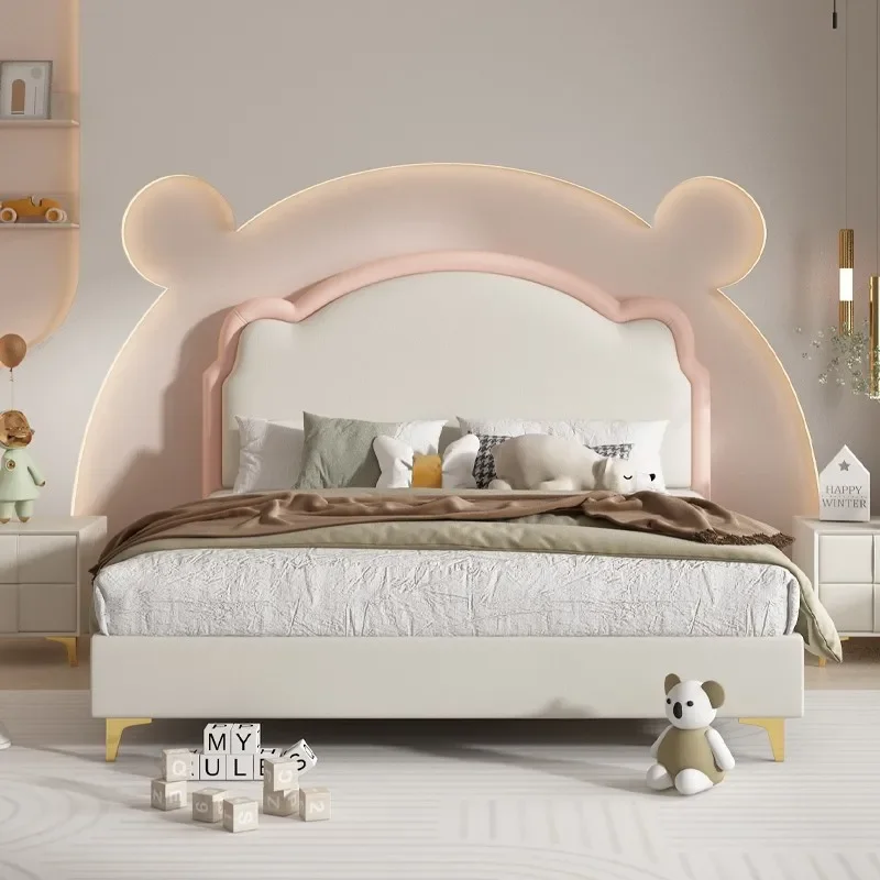 Children's furniture boys single bed simple bear bedside small apartment bedroom storage girl bed