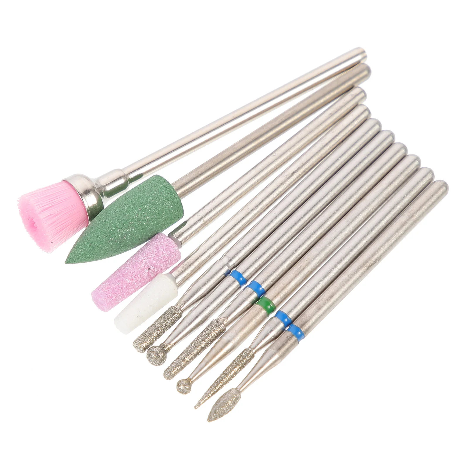 

10pcs Nail Grinding Heads Set Multifunctional Lightweight Durable For Gel Acrylic Removal Manicure Polishing Tools Sanding