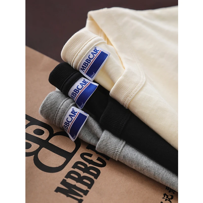 

Футболка MBBCAR Slim Fit с круглым вырезом и коротким рукавом, из чистого хлопка, унисекс, базовый цвет, повседневная, дышащая